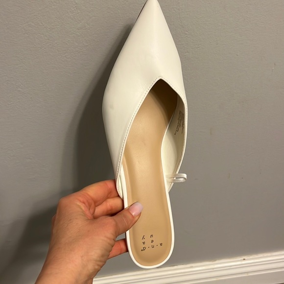 Target | Shoes | A New Day By Target White Mules Super Cute Wore One Time |  Poshmark